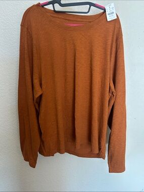 J. Crew Long Sleeve Tee in Rust Orange